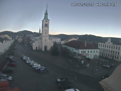 Náměstí, koste sv. Markéty