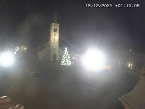 Město Kašperské Hory - Náměstí, koste sv. Markéty - 19.12.2025 v 00:15 Město Kašperské Hory - Náměstí, koste sv. Markéty - 19.12.2025 v 00:15