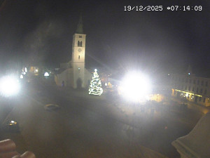 Město Kašperské Hory - Náměstí, koste sv. Markéty - 19.12.2025 v 06:15 Město Kašperské Hory - Náměstí, koste sv. Markéty - 19.12.2025 v 06:15