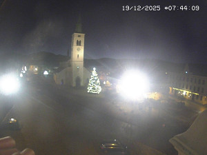 Město Kašperské Hory - Náměstí, koste sv. Markéty - 19.12.2025 v 06:45 Město Kašperské Hory - Náměstí, koste sv. Markéty - 19.12.2025 v 06:45