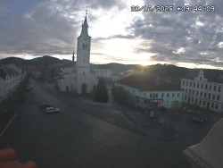 Náměstí, koste sv. Markéty