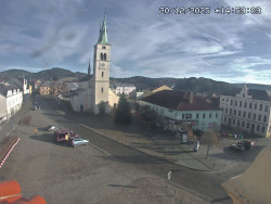 Náměstí, koste sv. Markéty