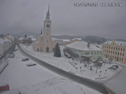 Náměstí, koste sv. Markéty