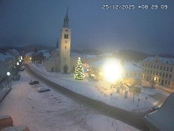 Náměstí, koste sv. Markéty