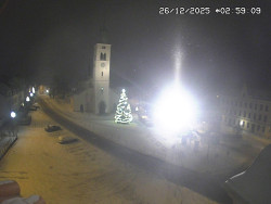 Náměstí, koste sv. Markéty