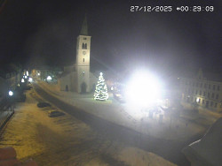 Náměstí, koste sv. Markéty