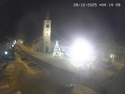 Náměstí, koste sv. Markéty