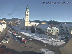 Náměstí, koste sv. Markéty