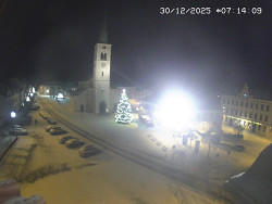 Náměstí, koste sv. Markéty