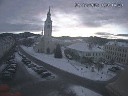 Náměstí, koste sv. Markéty