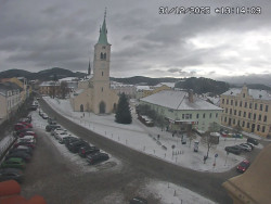 Náměstí, koste sv. Markéty