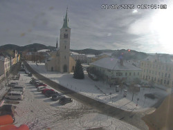 Náměstí, koste sv. Markéty