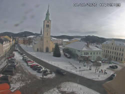 Náměstí, koste sv. Markéty