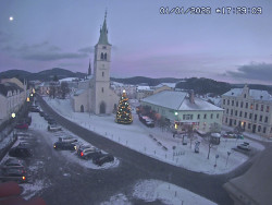 Náměstí, koste sv. Markéty