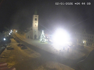 Město Kašperské Hory - Náměstí, koste sv. Markéty - 2.1.2026 v 03:45 Město Kašperské Hory - Náměstí, koste sv. Markéty - 2.1.2026 v 03:45