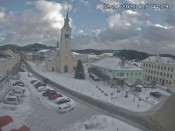 Náměstí, koste sv. Markéty