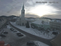 Náměstí, koste sv. Markéty