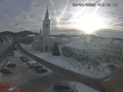 Náměstí, koste sv. Markéty