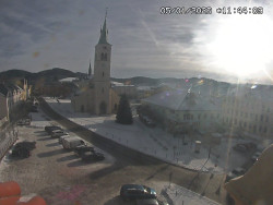 Náměstí, koste sv. Markéty