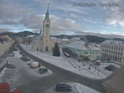 Náměstí, koste sv. Markéty