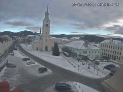 Náměstí, koste sv. Markéty