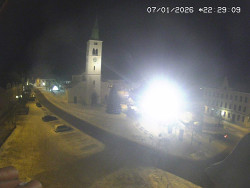 Náměstí, koste sv. Markéty