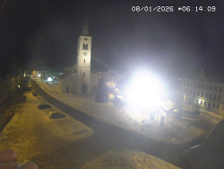 Náměstí, koste sv. Markéty