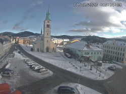 Náměstí, koste sv. Markéty