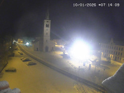 Náměstí, koste sv. Markéty