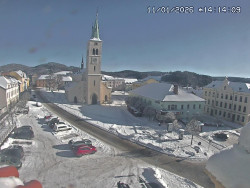 Náměstí, koste sv. Markéty