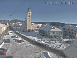 Náměstí, koste sv. Markéty