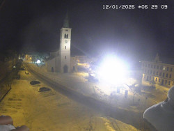 Náměstí, koste sv. Markéty