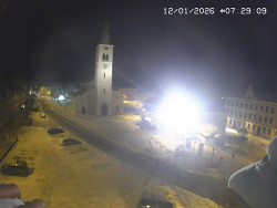 Náměstí, koste sv. Markéty