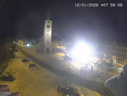 Náměstí, koste sv. Markéty