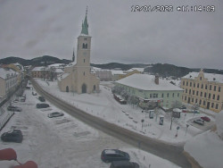 Náměstí, koste sv. Markéty