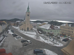 Náměstí, koste sv. Markéty