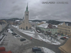 Náměstí, koste sv. Markéty