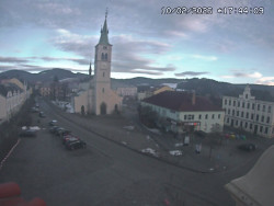 Náměstí, koste sv. Markéty