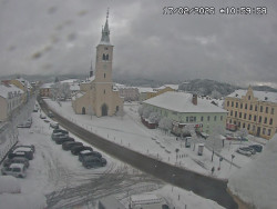 Náměstí, koste sv. Markéty