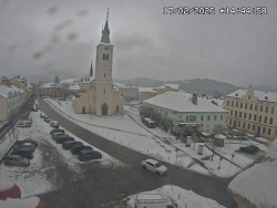 Náměstí, koste sv. Markéty