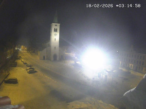 Město Kašperské Hory - Náměstí, koste sv. Markéty - 18.2.2026 v 02:15 Město Kašperské Hory - Náměstí, koste sv. Markéty - 18.2.2026 v 02:15