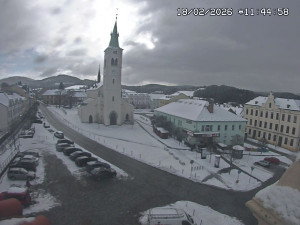 Město Kašperské Hory - Náměstí, koste sv. Markéty - 18.2.2026 v 10:45 Město Kašperské Hory - Náměstí, koste sv. Markéty - 18.2.2026 v 10:45