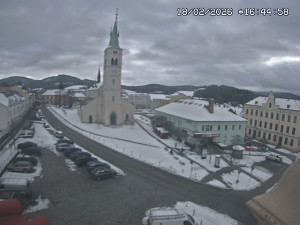 Město Kašperské Hory - Náměstí, koste sv. Markéty - 18.2.2026 v 15:45 Město Kašperské Hory - Náměstí, koste sv. Markéty - 18.2.2026 v 15:45