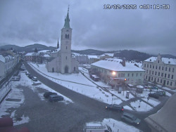 Náměstí, koste sv. Markéty