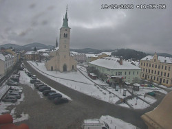 Náměstí, koste sv. Markéty