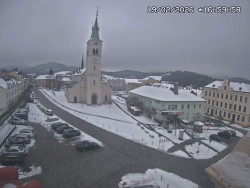 Náměstí, koste sv. Markéty