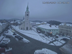 Náměstí, koste sv. Markéty