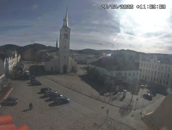 Náměstí, koste sv. Markéty