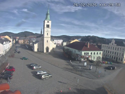 Náměstí, koste sv. Markéty