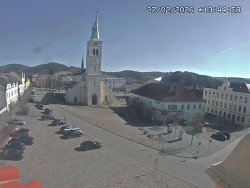 Náměstí, koste sv. Markéty